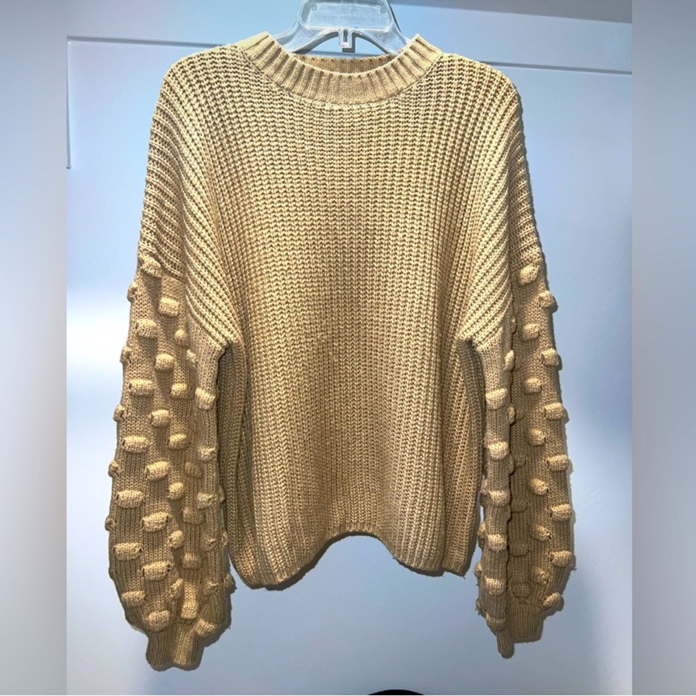 Chunky Knit Beige Sweater